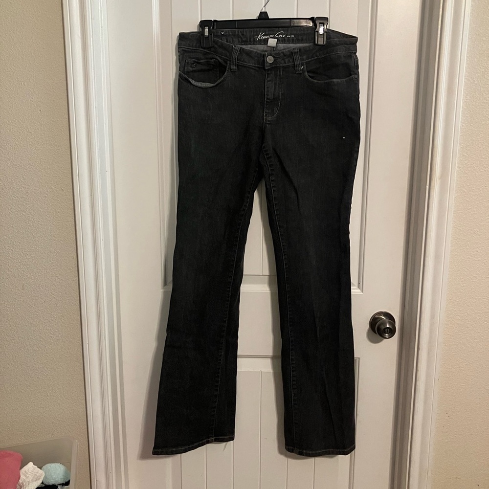 Kenneth Cole Dark Charcoal Flare Jeans